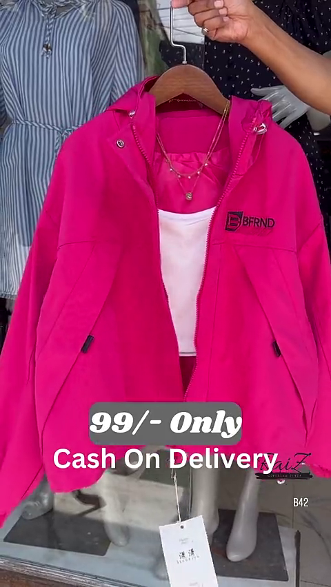 Trendy Pink Winter Jacket