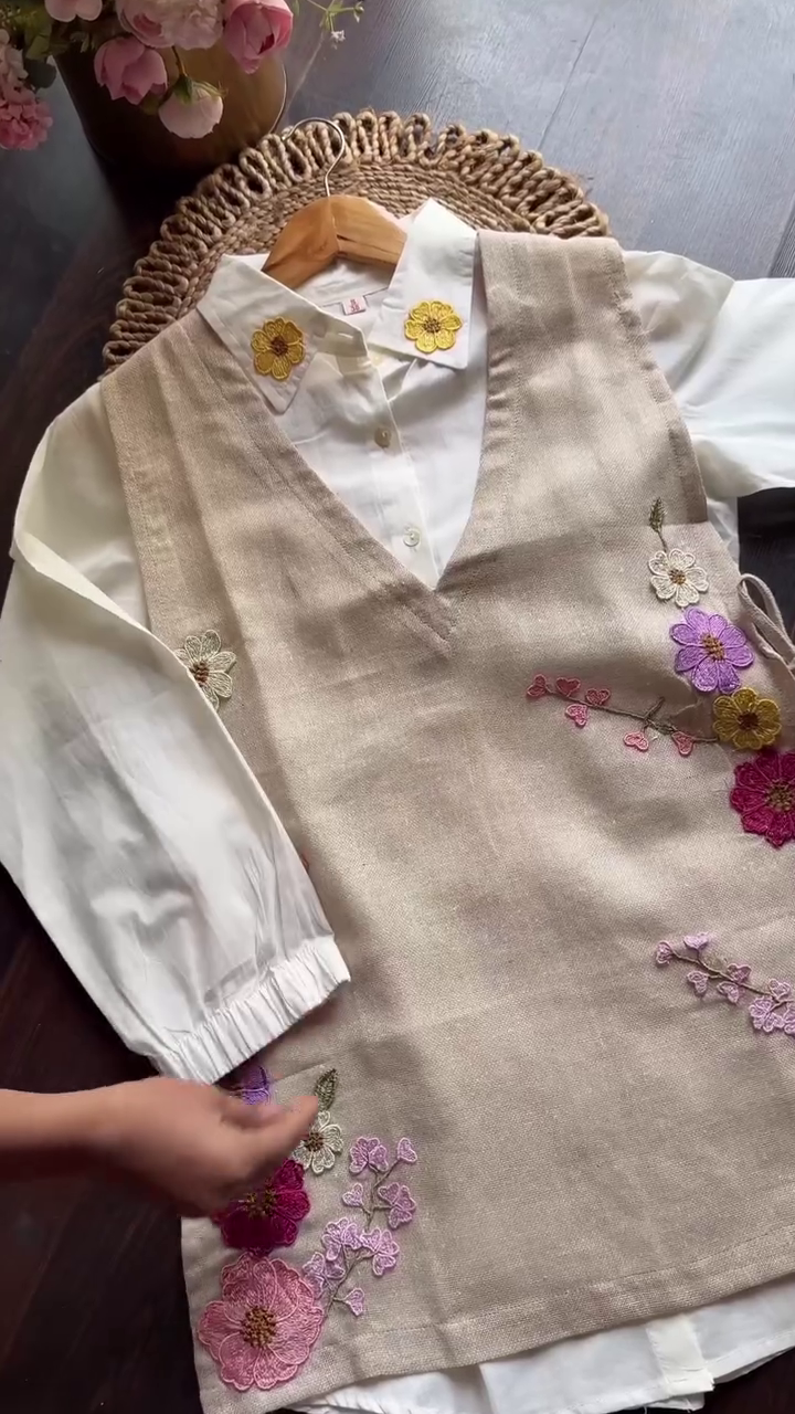 Elegant Embroidered Layered Look