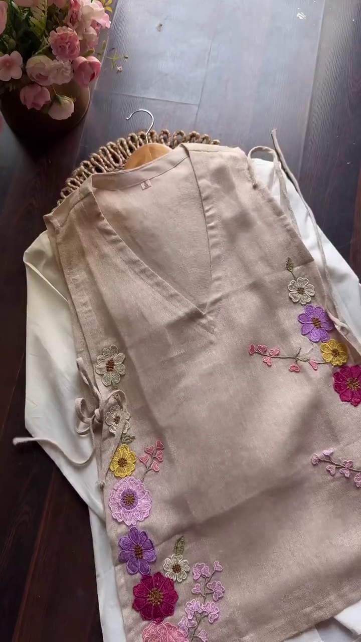 Elegant Embroidered Layered Look