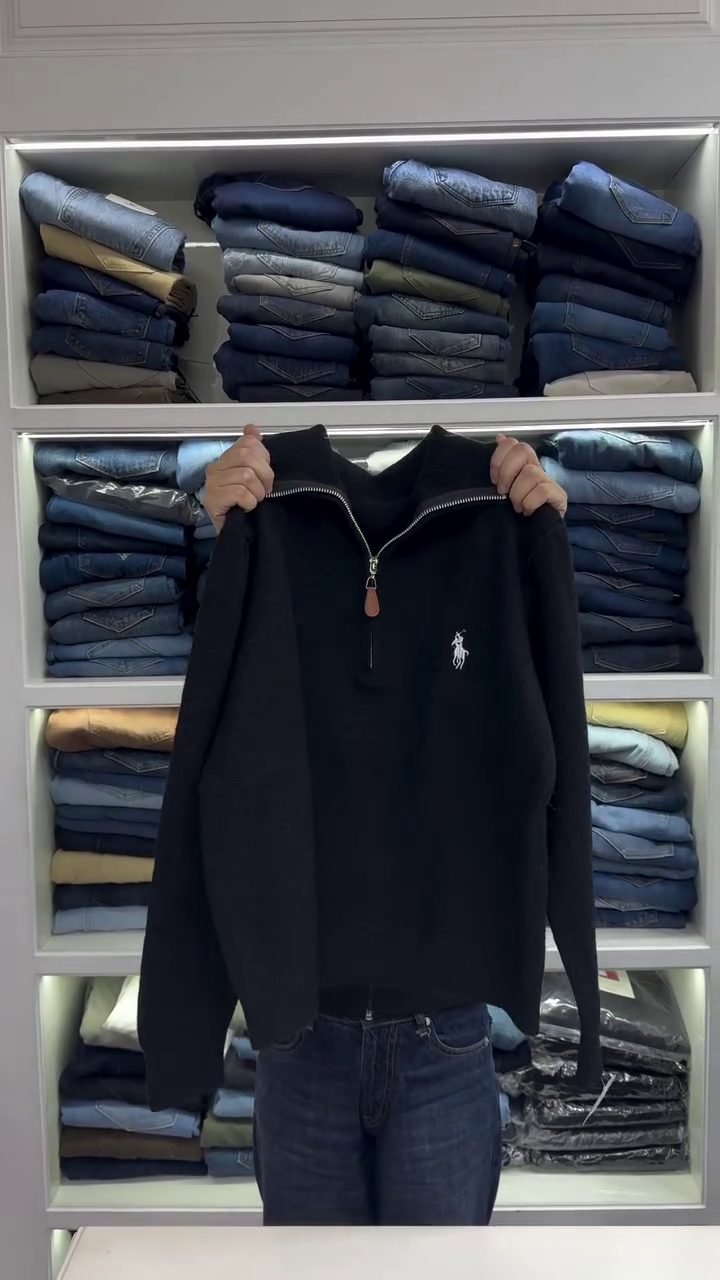 Classic Half-Zip Winter Sweater