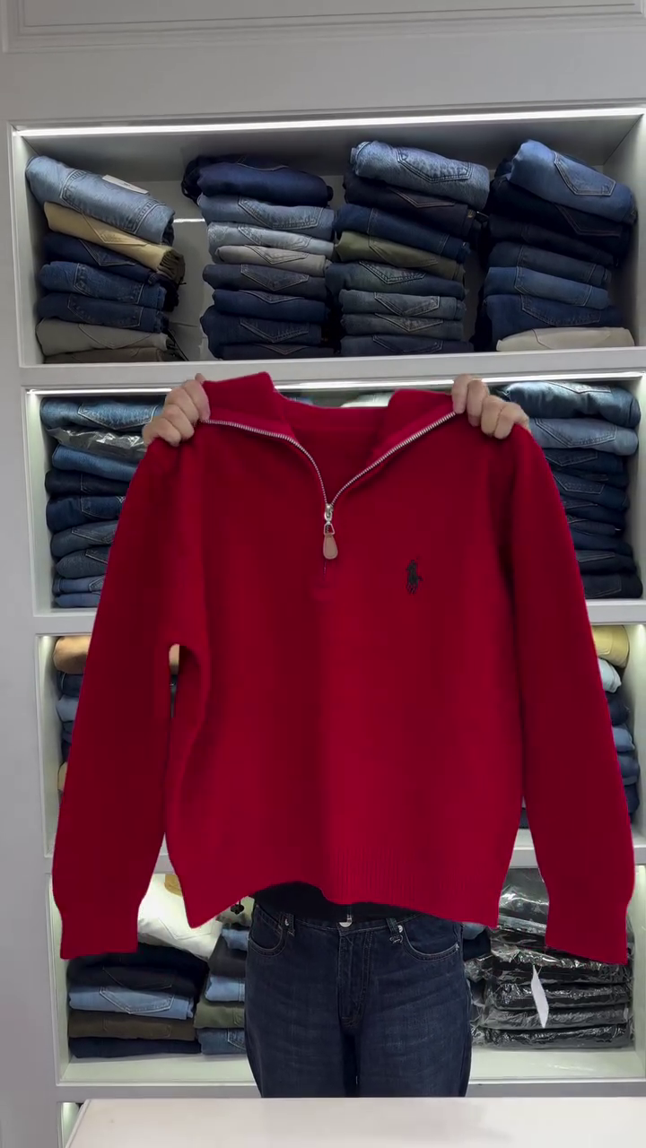 Classic Half-Zip Winter Sweater