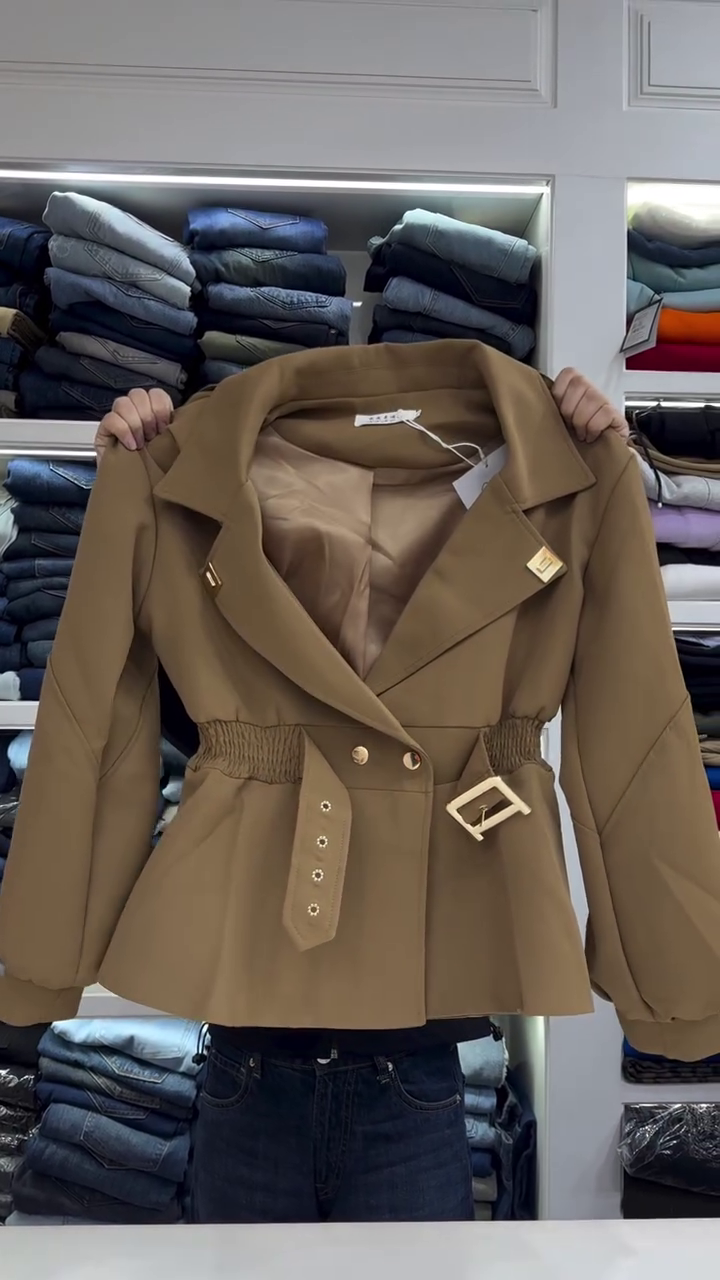 Stylish Belted Blazer for Women