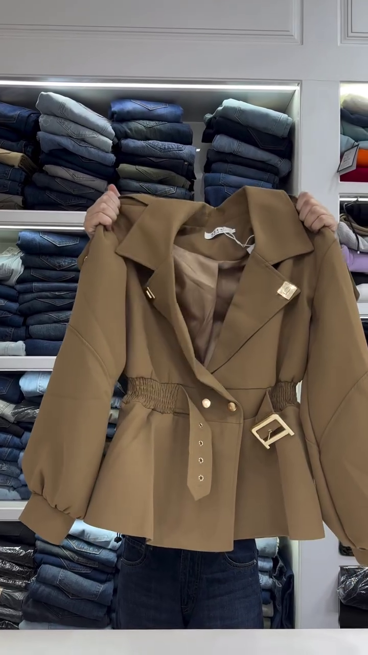 Stylish Belted Blazer for Women