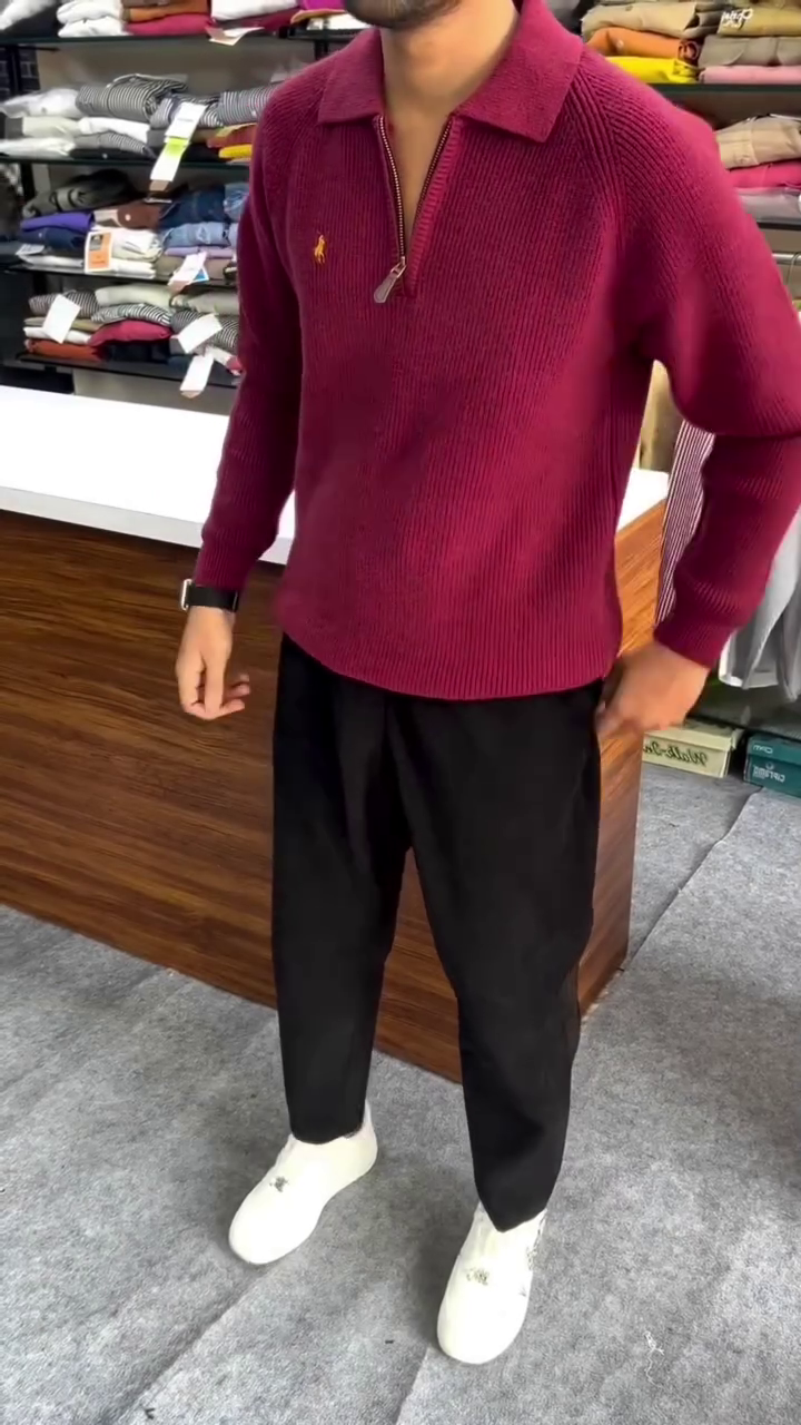 Winter Elegance in Maroon ❄️🍷