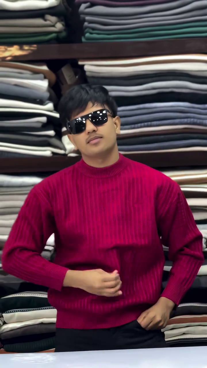 Premium Maroon Rib Sweater 🍷