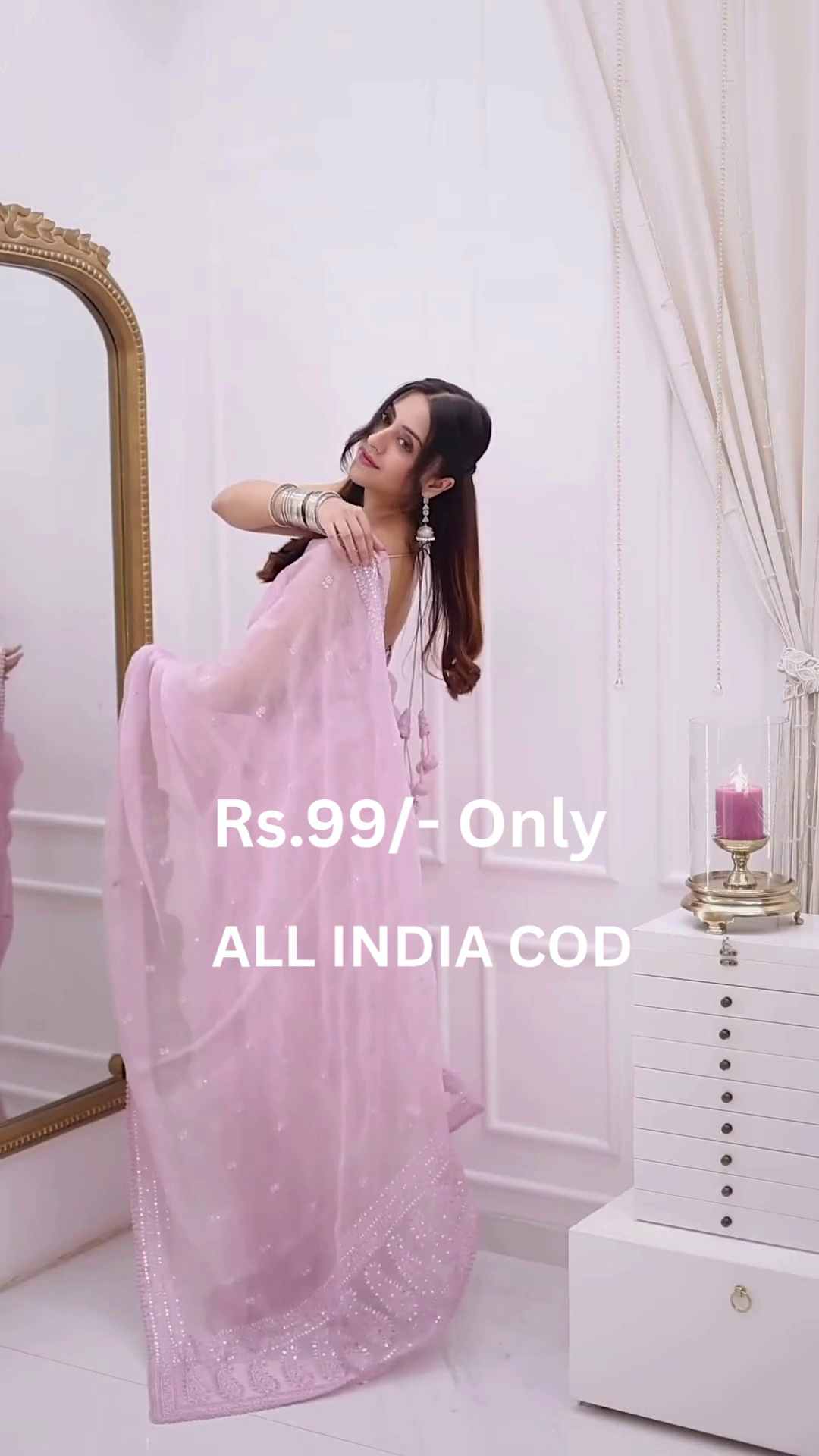 Elegant Pink Party Wear – Only ₹99 | All India COD