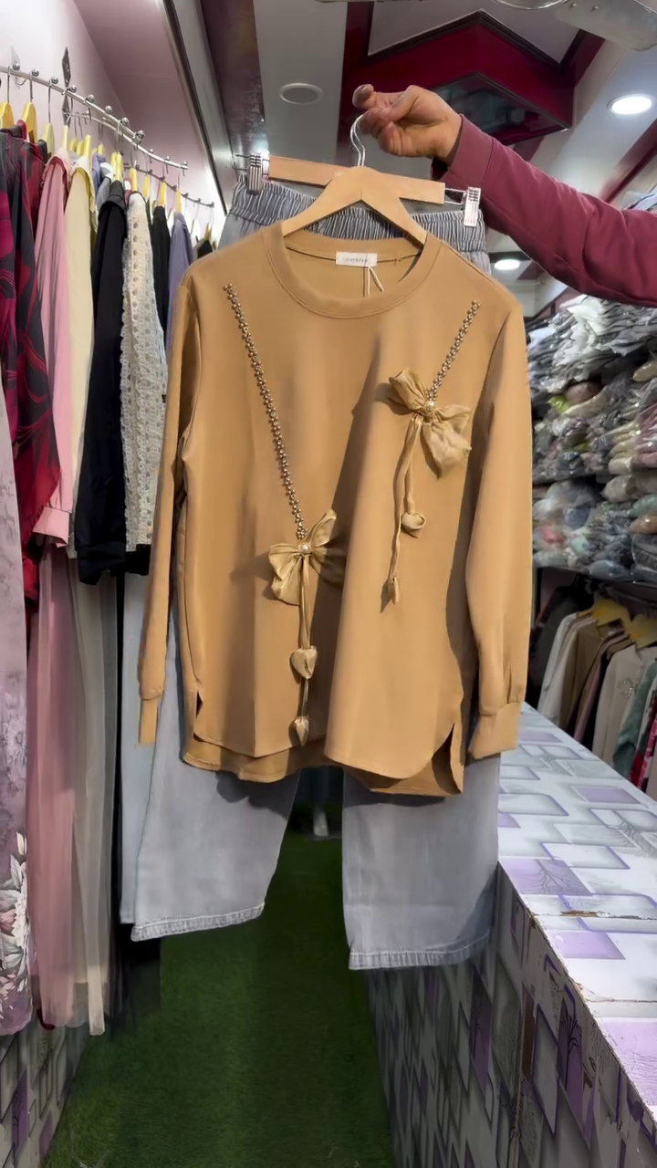 Bow Detail Casual Top