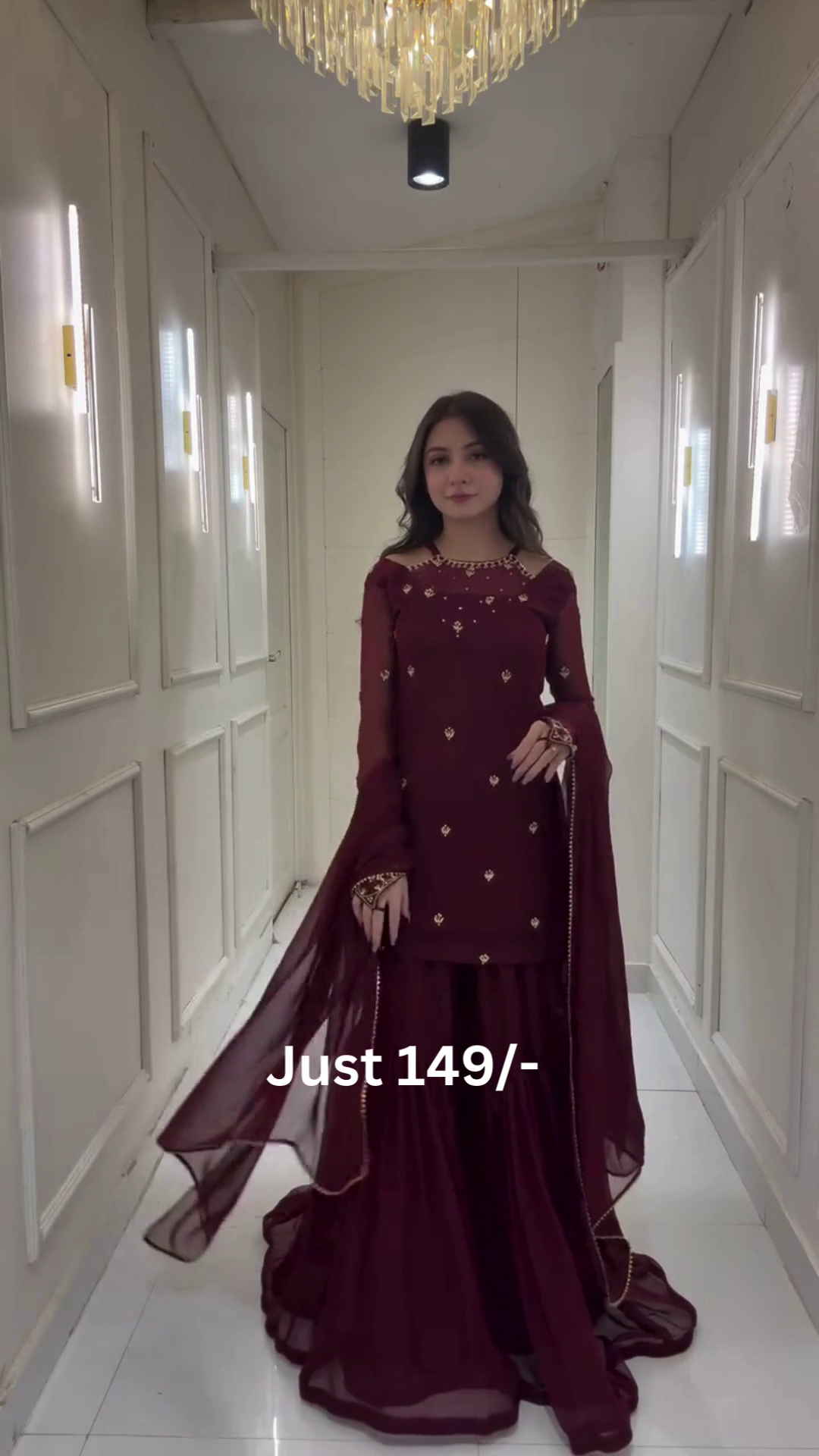Elegant Maroon Gown