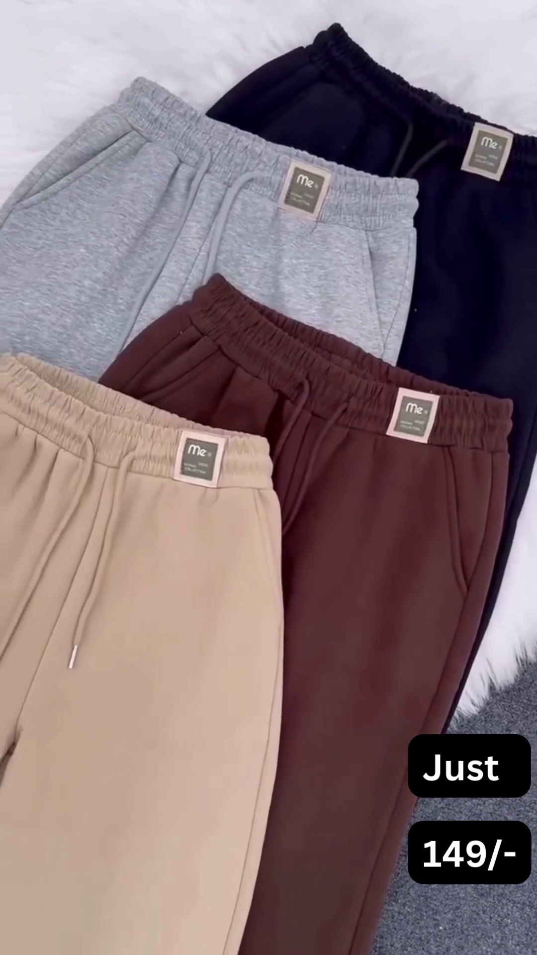 Solid Track Pants Set