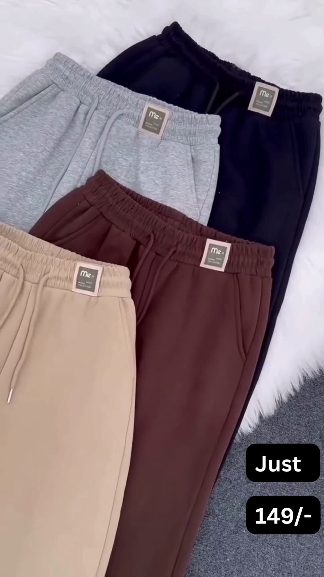 Solid Track Pants Set