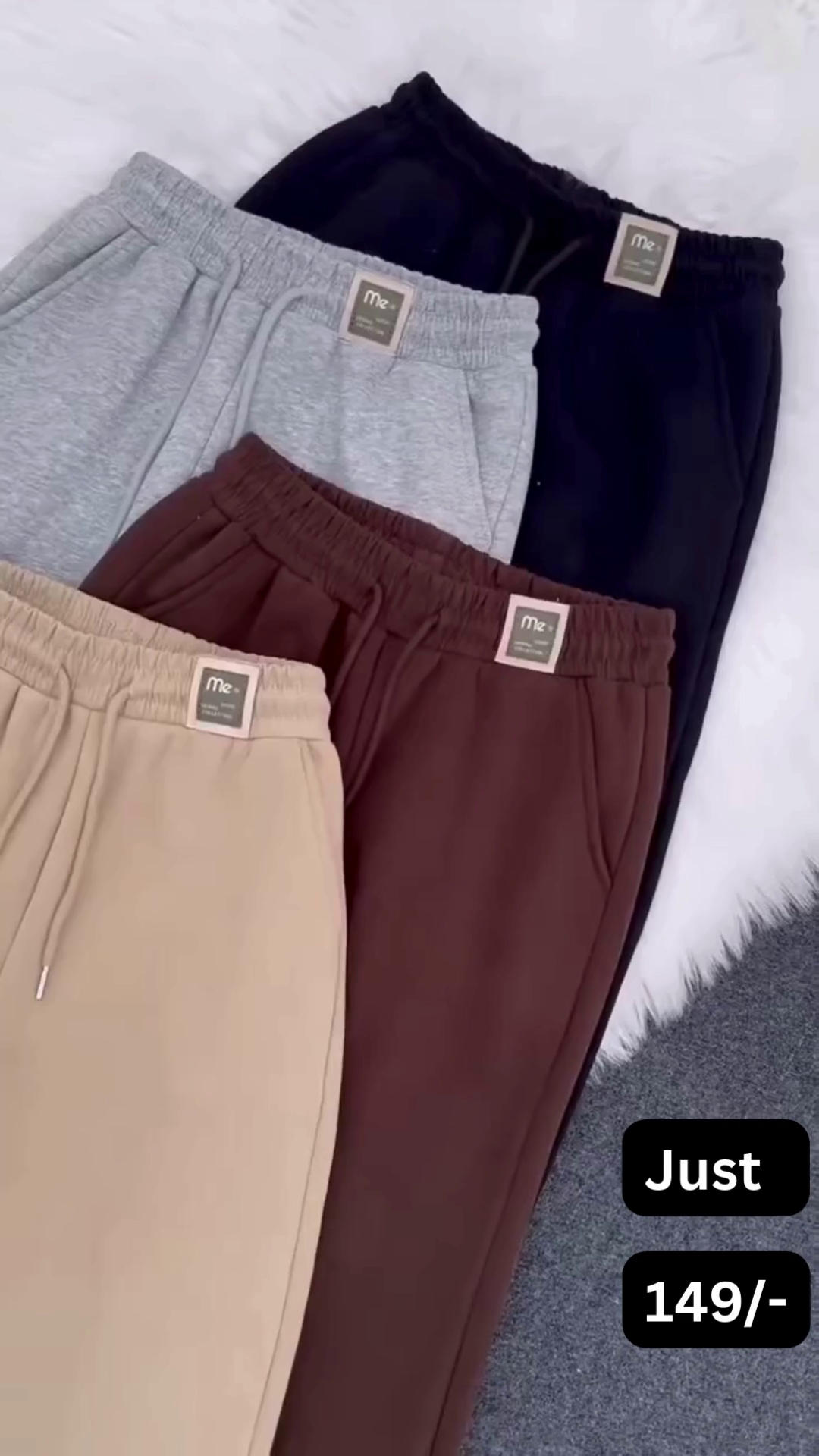 Solid Track Pants Set