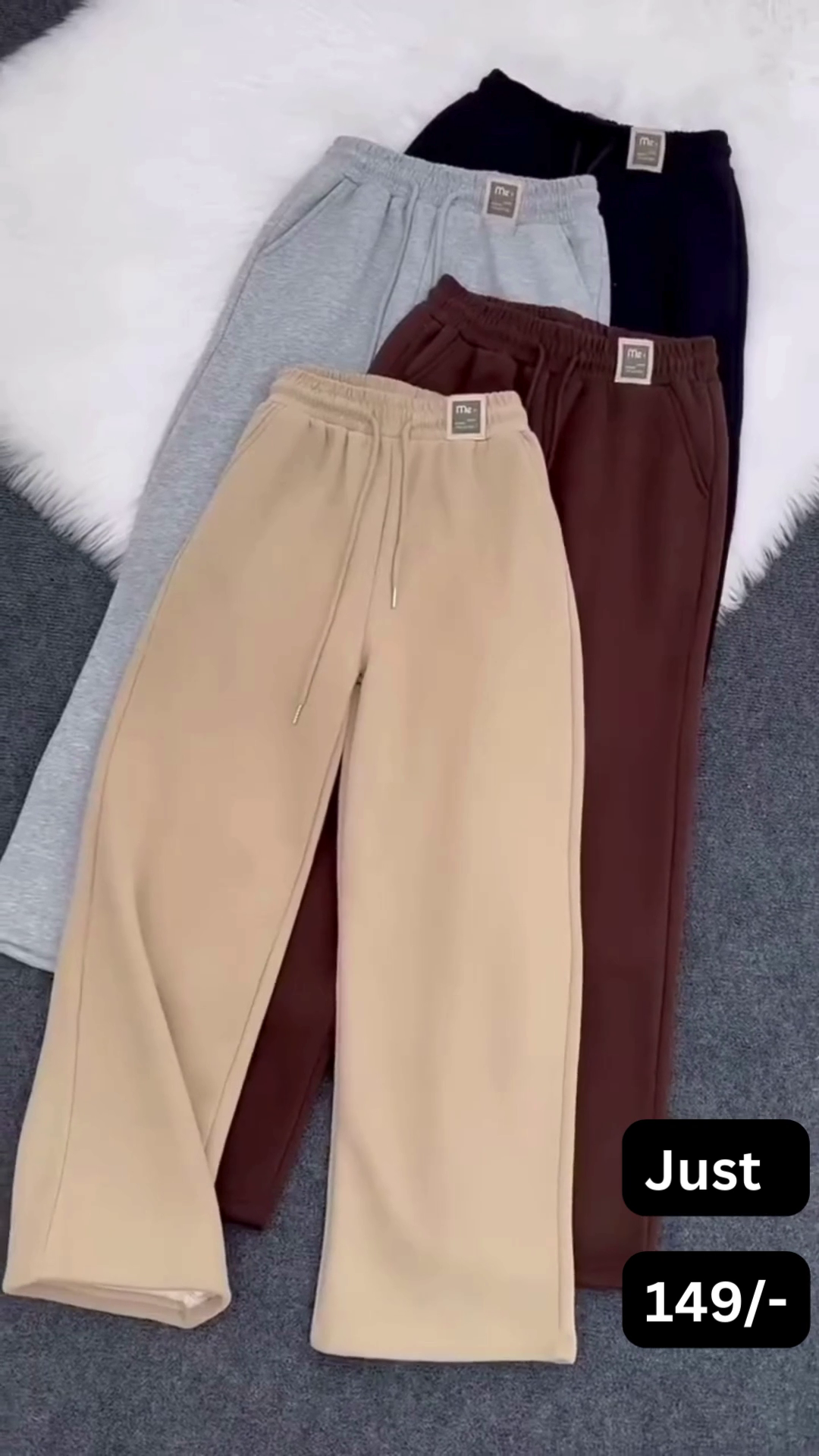 Solid Track Pants Set