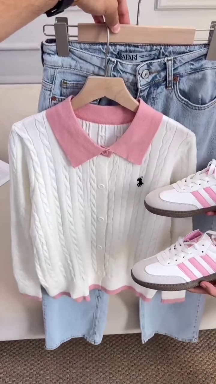 Soft Fur Sweater Denim Co-ord