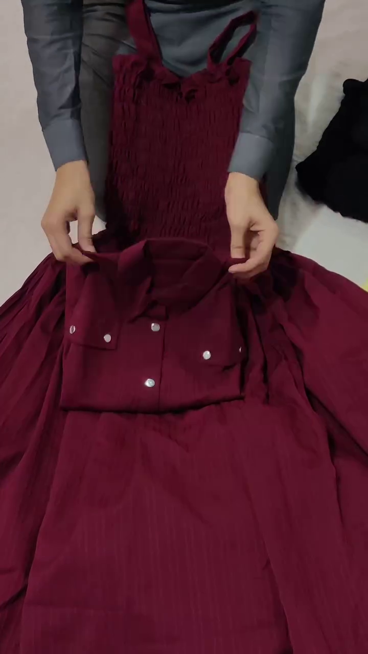 Rich Maroon Co-Ord Skirt Set – Modern Ethnic Fusion