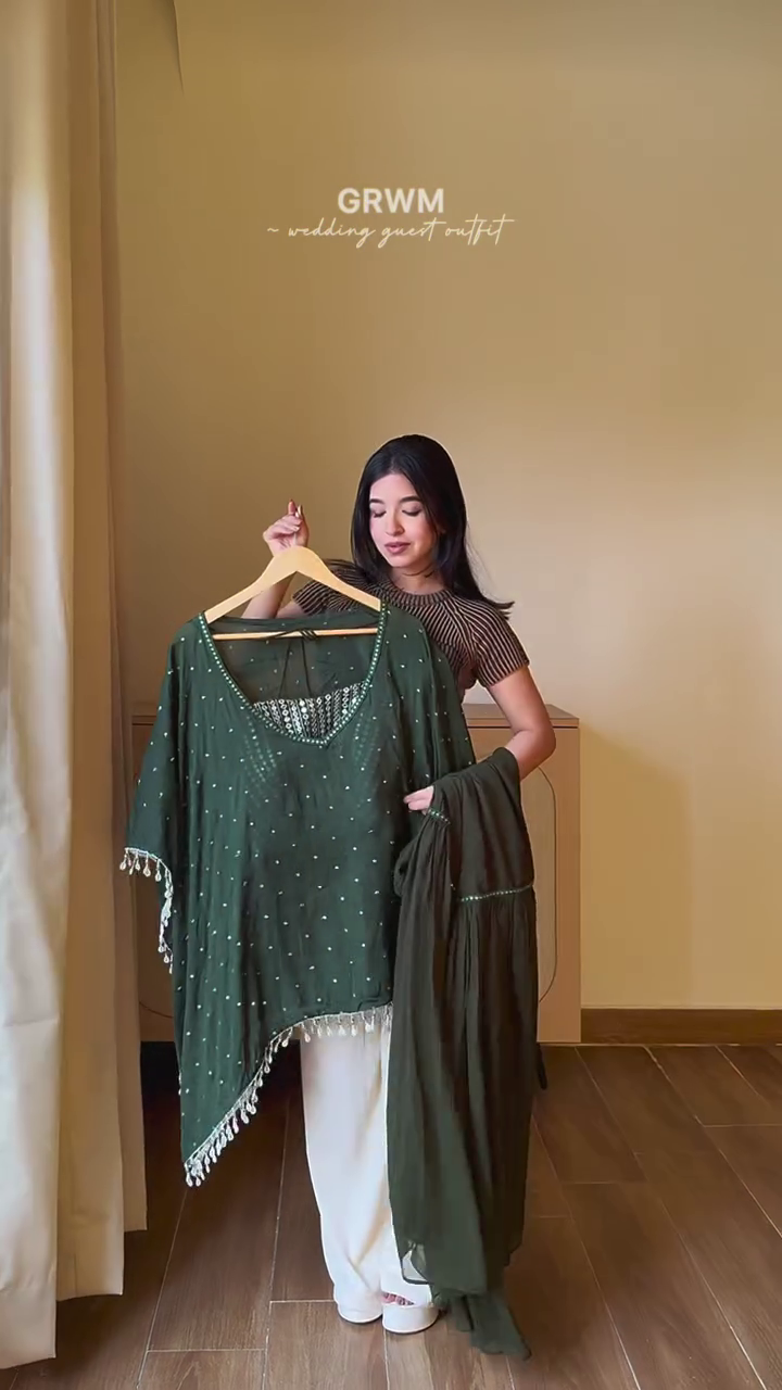 Elegant Dark Green Sharara Set – Festive Royal Charm