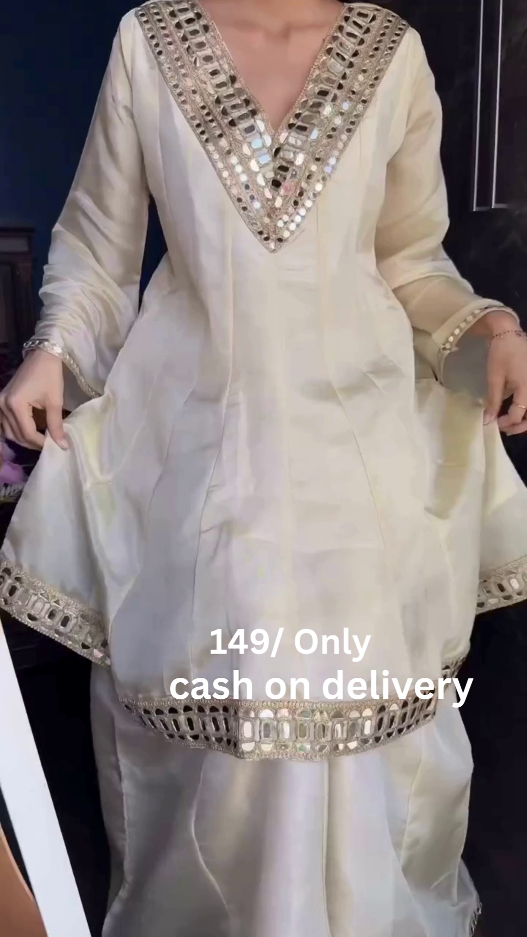 Graceful Lavender Embroidered Kurti – Soft Festive Glam