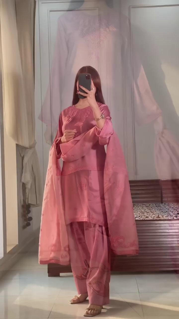 Elegant Dusty Rose Suit – Classic Festive Wear