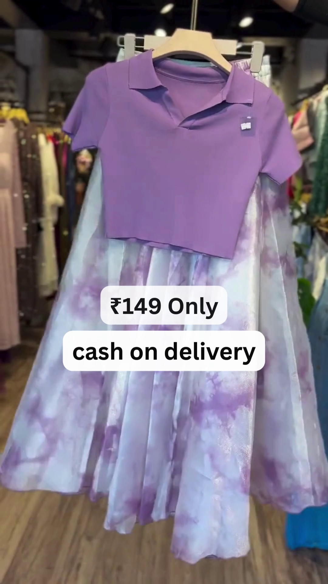 Lavender Dream Dress Set – Trendy & Feminine at ₹149