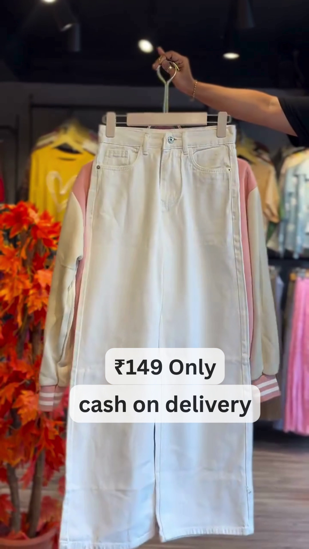 Trendy Pink Varsity Jacket – Sporty Chic at ₹149