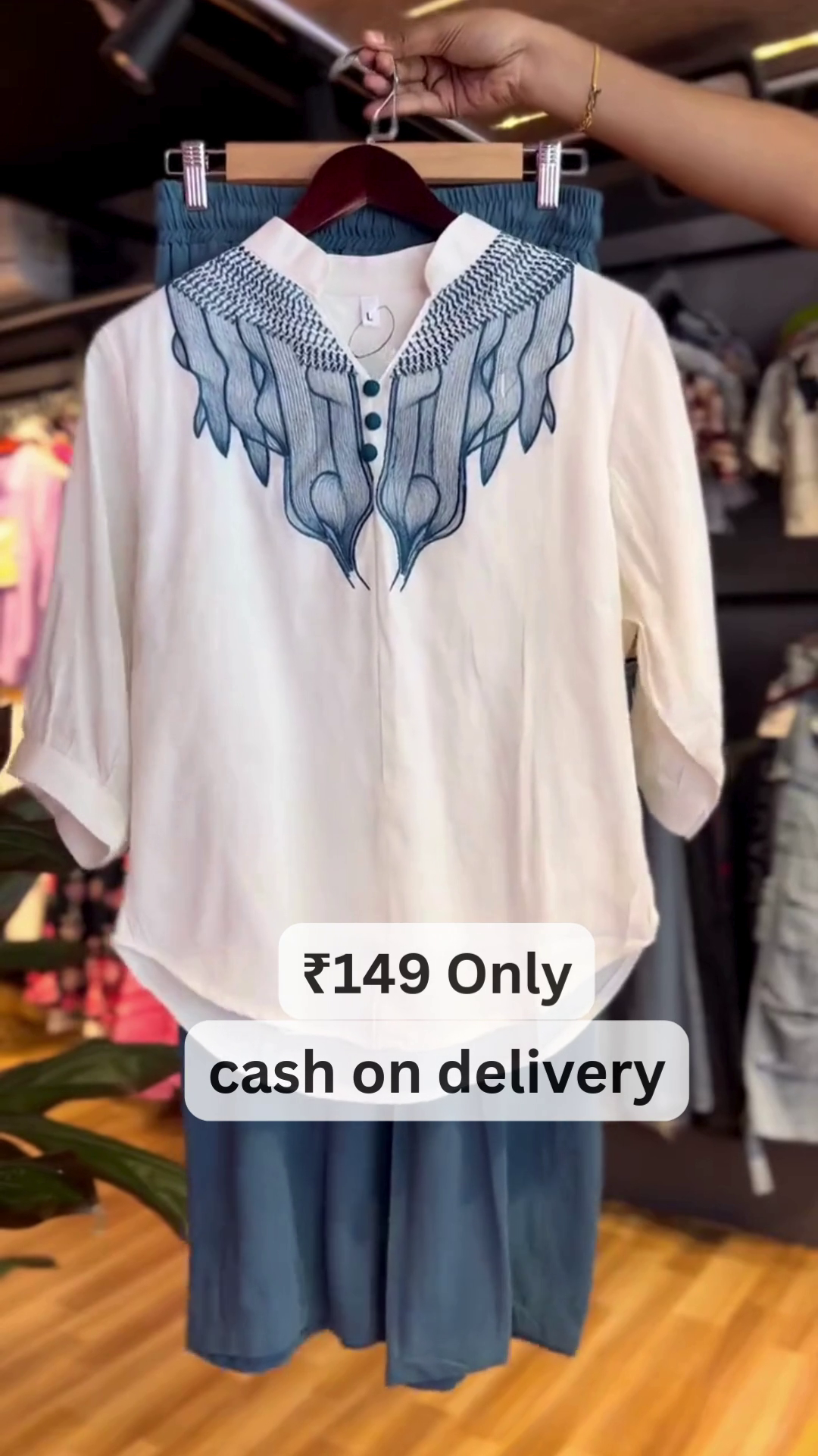 Elegant White Embroidered Top – Simple & Stylish ₹149
