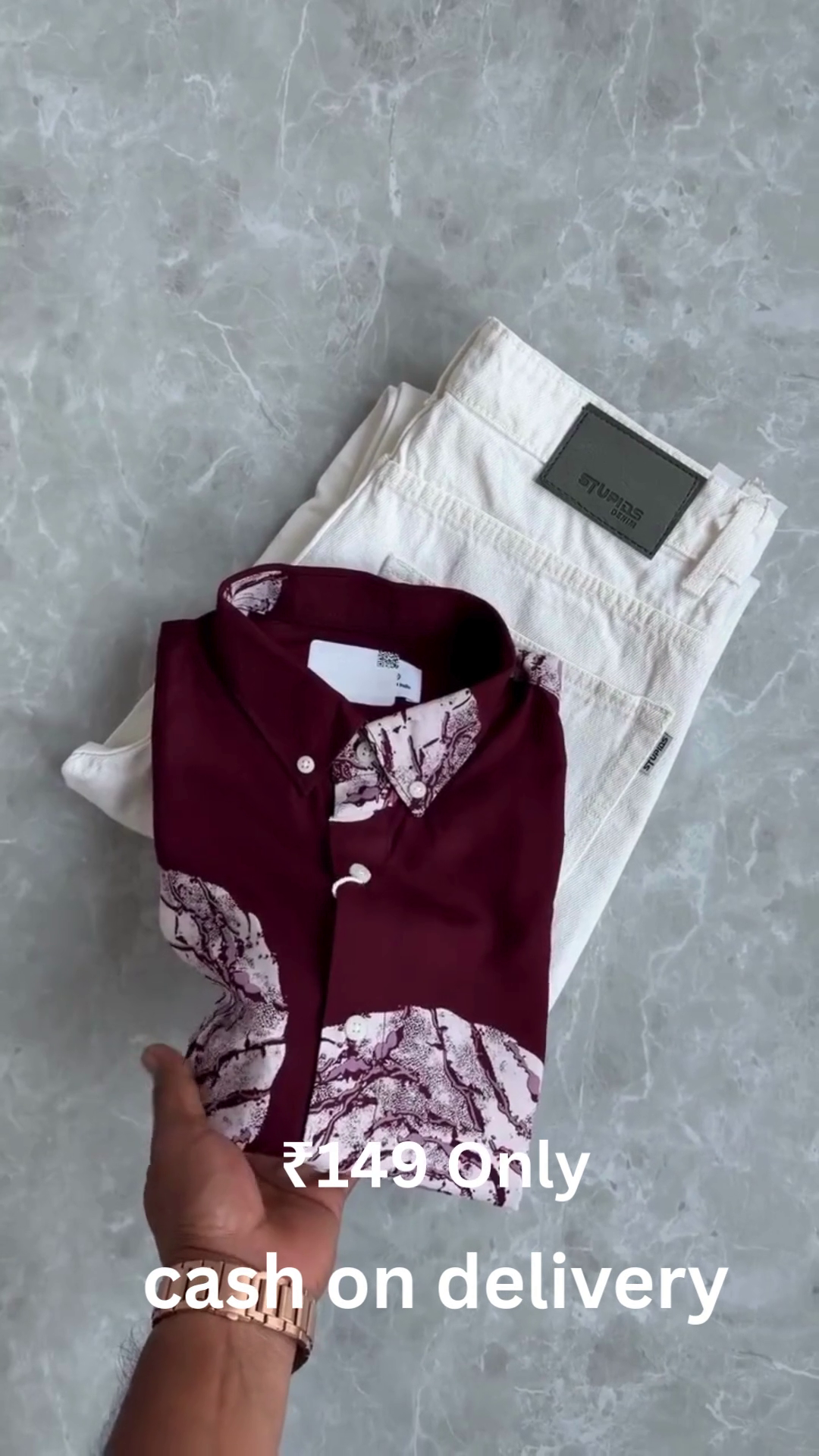 Elegant Maroon Printed Shirt – Bold Yet Sophisticated