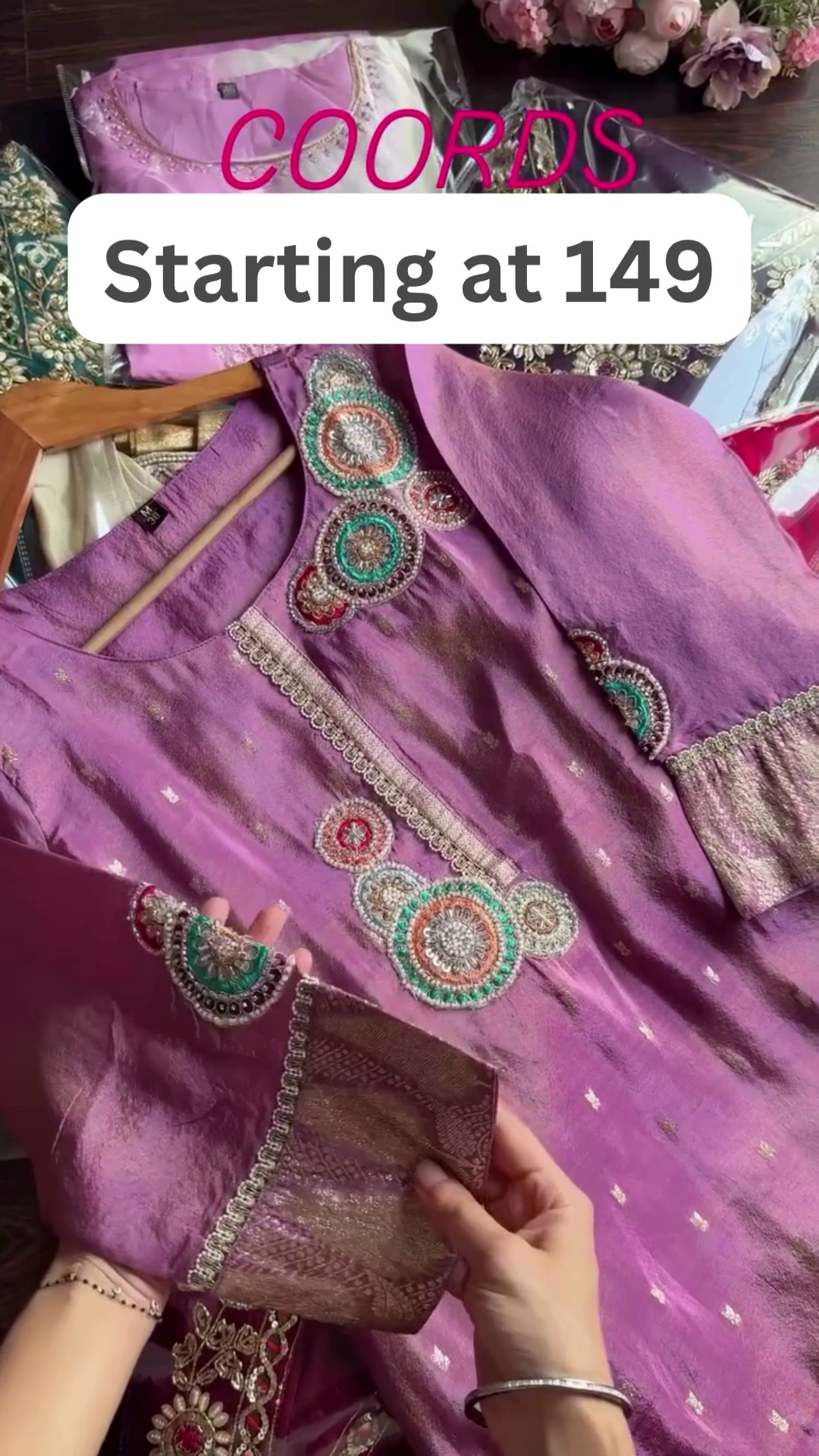 Designer Embroidered Co-ord Sets – Starting at 149 | Trendy Floral Collection