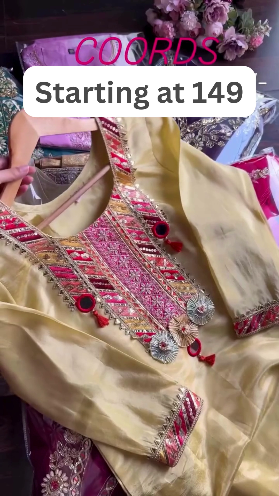 Designer Embroidered Co-ord Sets – Starting at 149 | Trendy Floral Collection