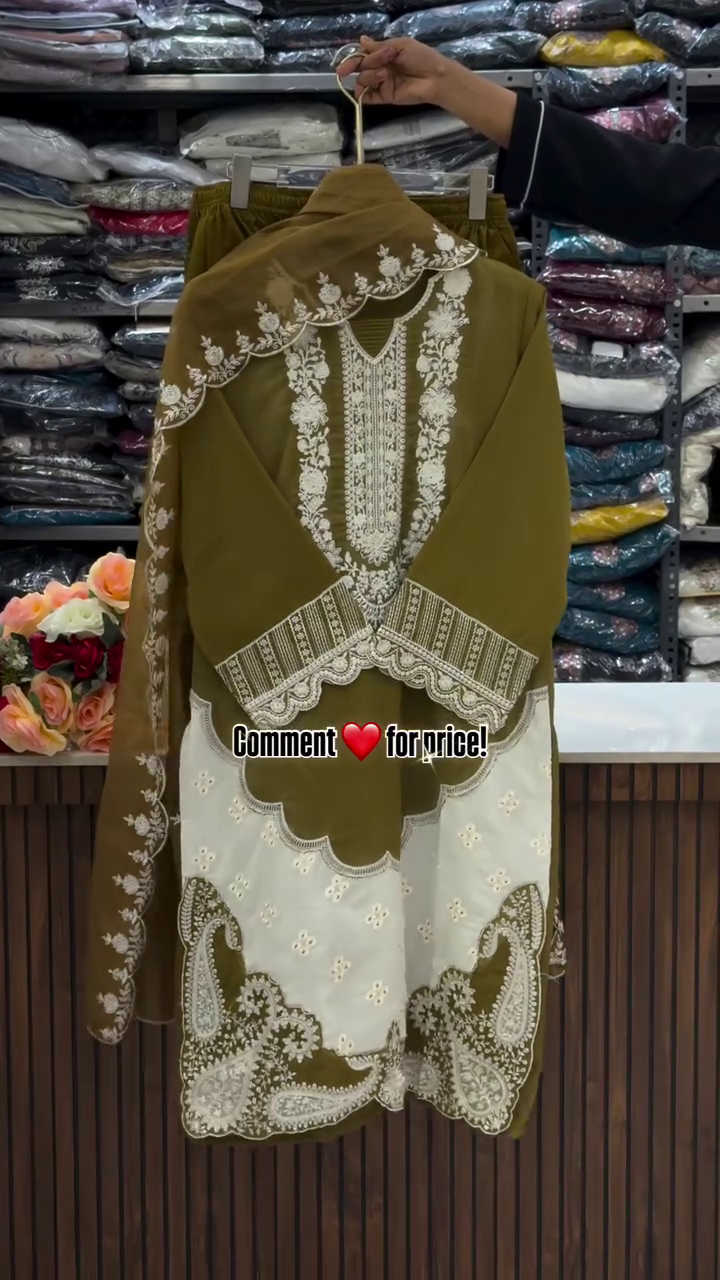 Elegant Mauve Palazzo Set with Sheer Embroidered Overlay