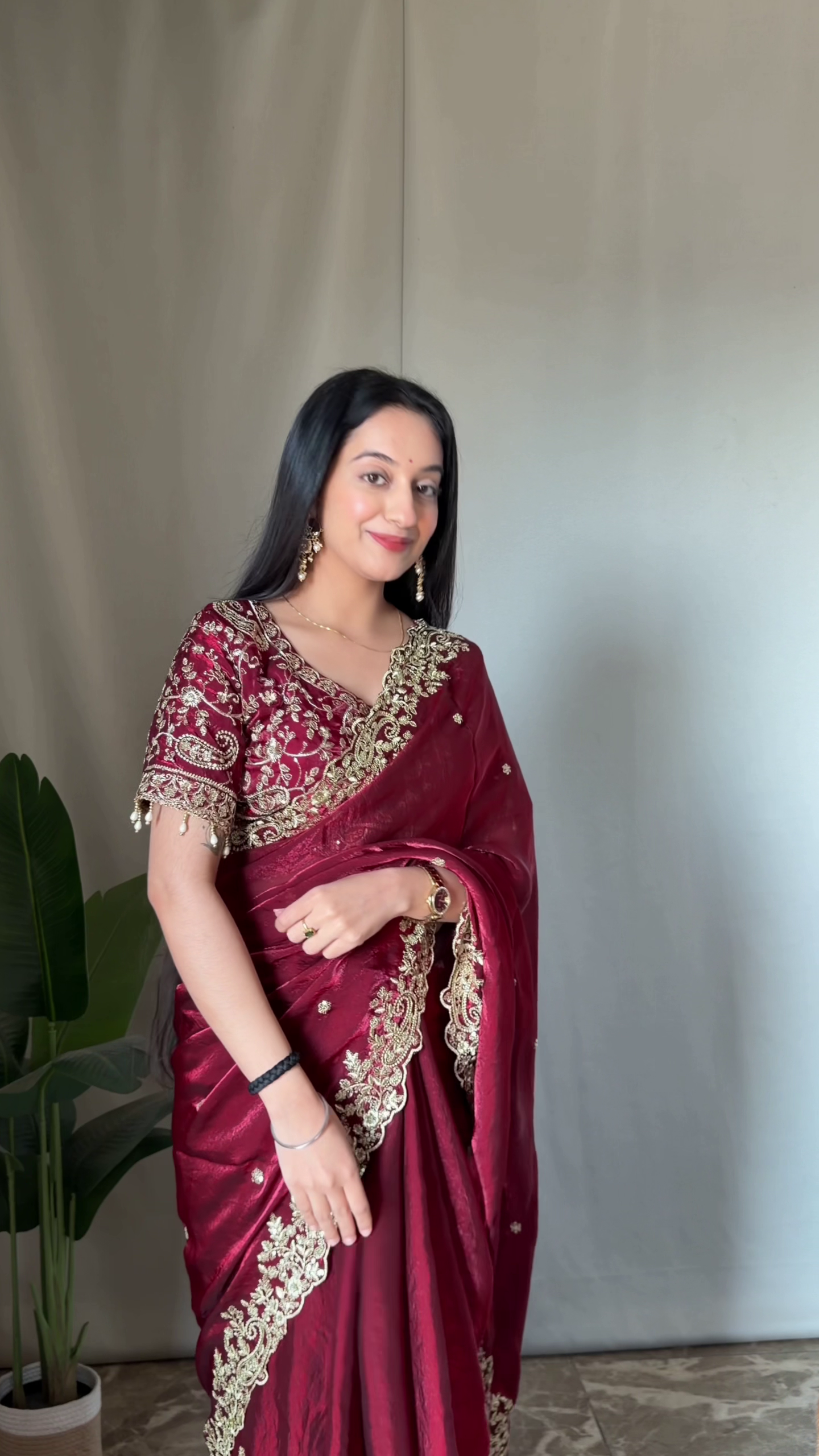 Vibrant Multicolor Ombre Saree with Intricate Embroidery