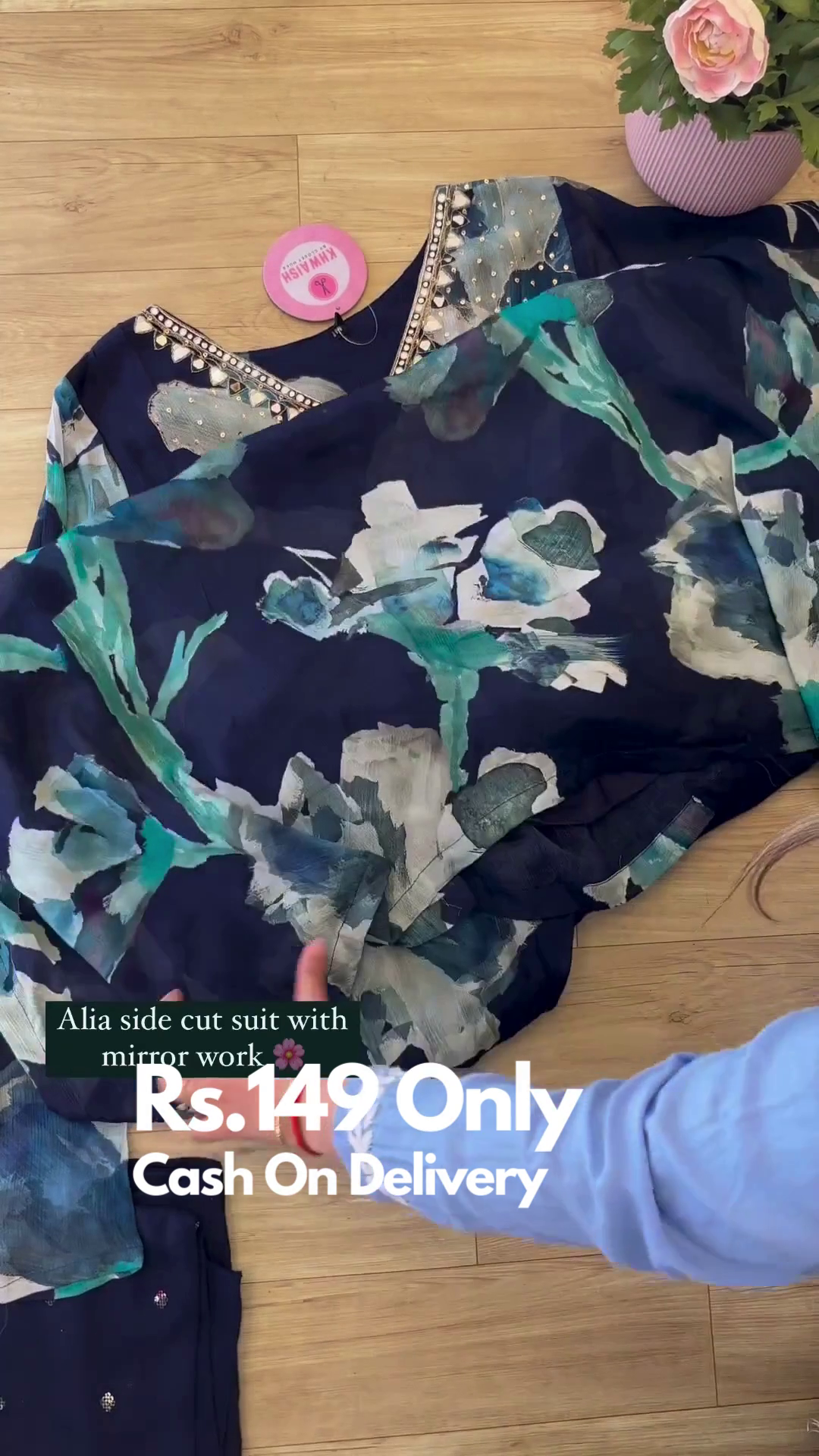 Alia Side Cut Suit with Mirror Work – Elegant Style at Rs.149 Only