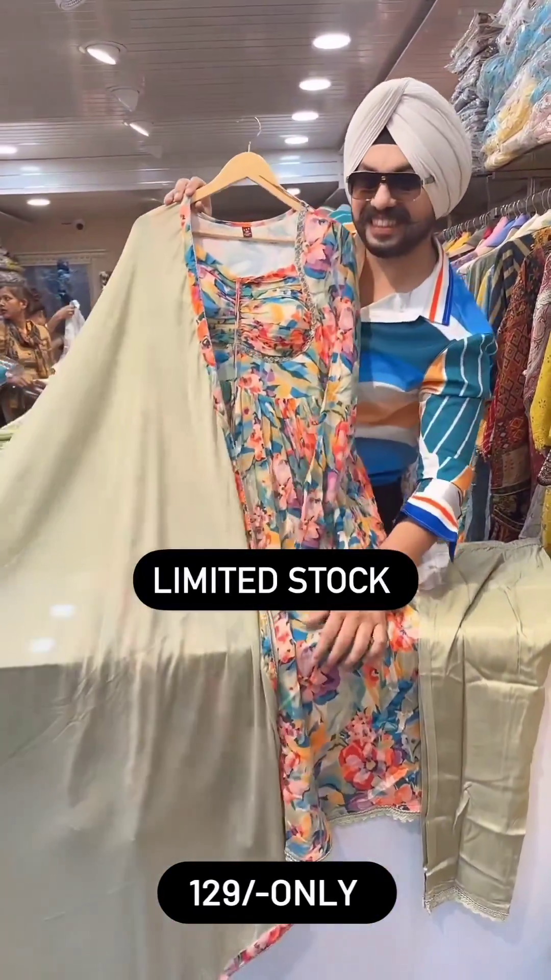 Limited Stock Floral Suit Set – Grab Yours at Rs.129 Only