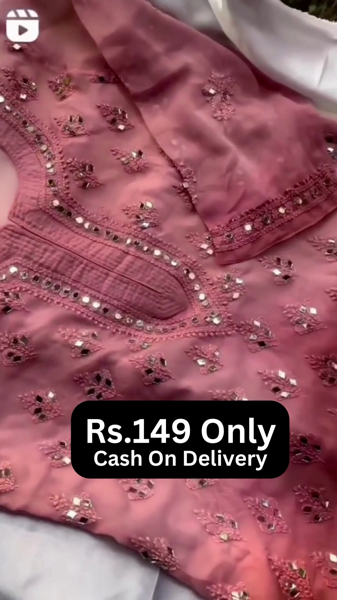 Elegant Red Embroidered Suit – Festive Glam at Rs.149