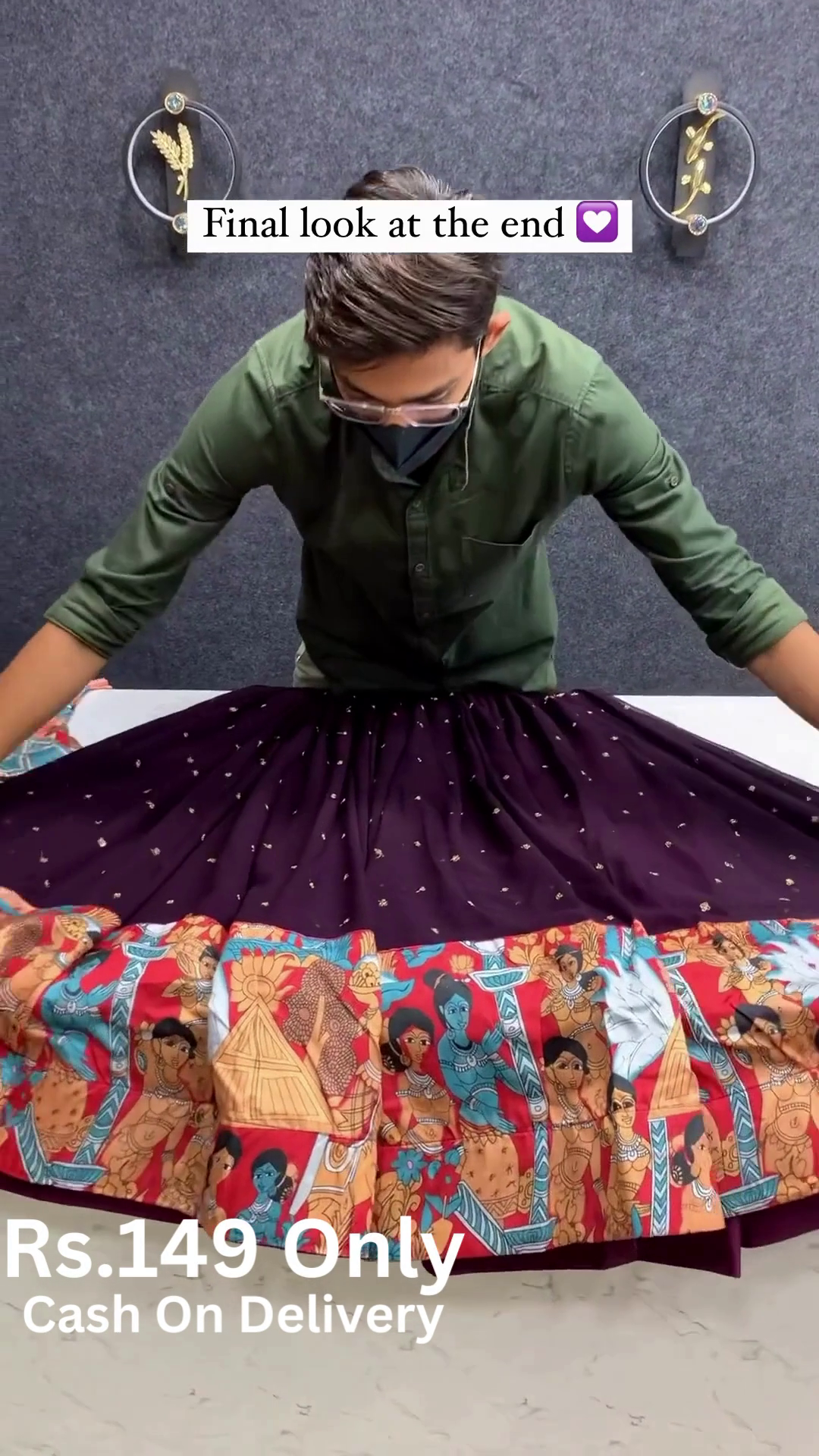 Designer Flared Skirt with Artistic Border – Just Rs.149