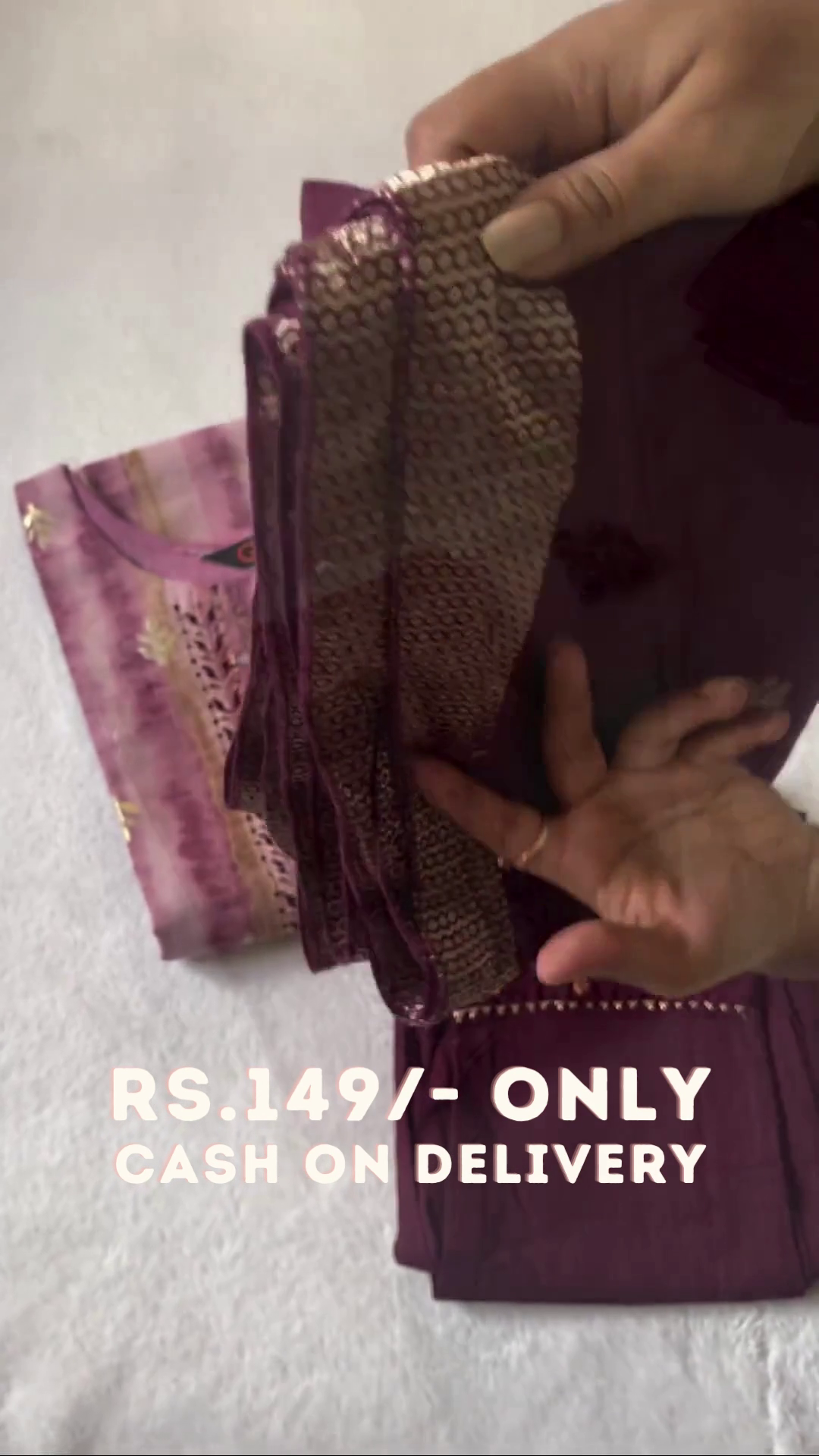 Classic Maroon Suit Set – Elegant Simplicity at Rs.149