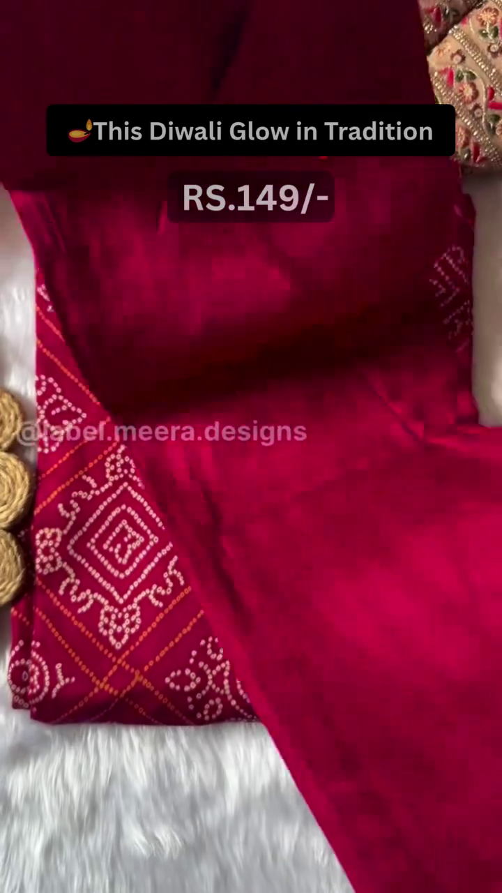 Festive Red Ethnic Dress – Diwali Special at Rs. 149