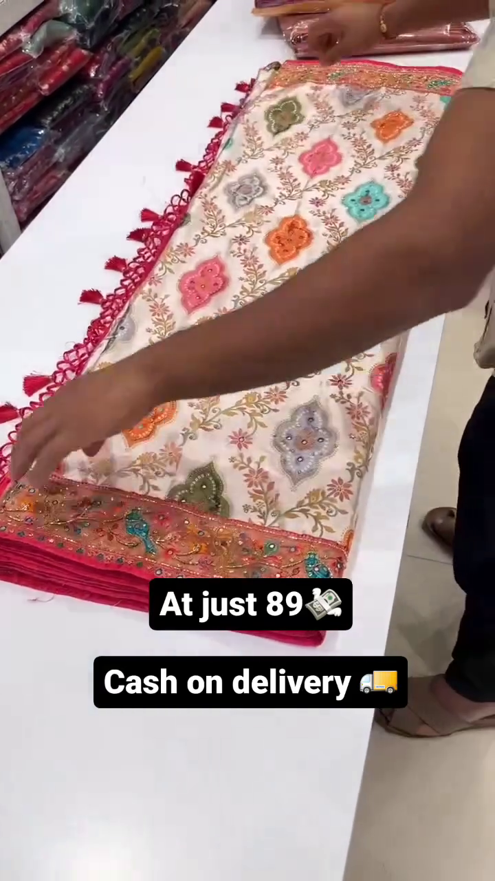 Elegant Embroidered Dupatta – Festive Charm at Just 89