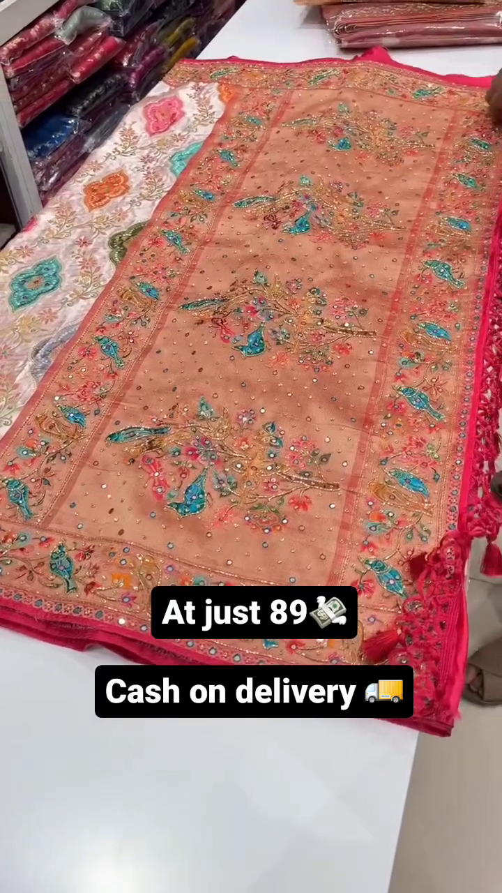 Elegant Embroidered Dupatta – Festive Charm at Just 89