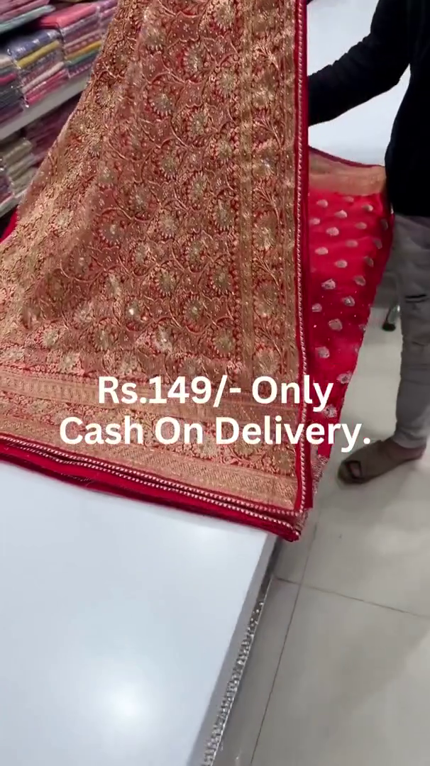 Elegant Red Festive Saree – Classic Glam at 149