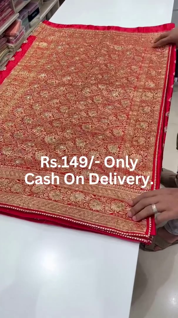 Elegant Red Festive Saree – Classic Glam at 149