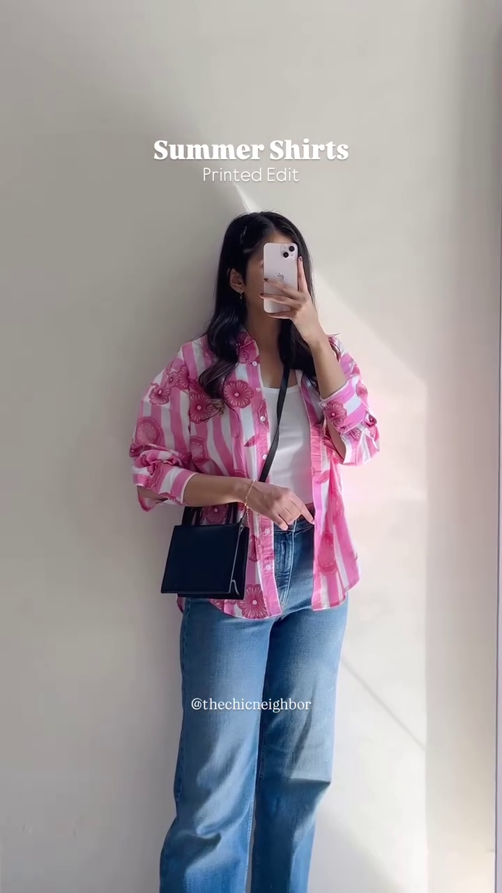 Trendy Pink Printed Summer Shirt – Fresh & Stylish Look