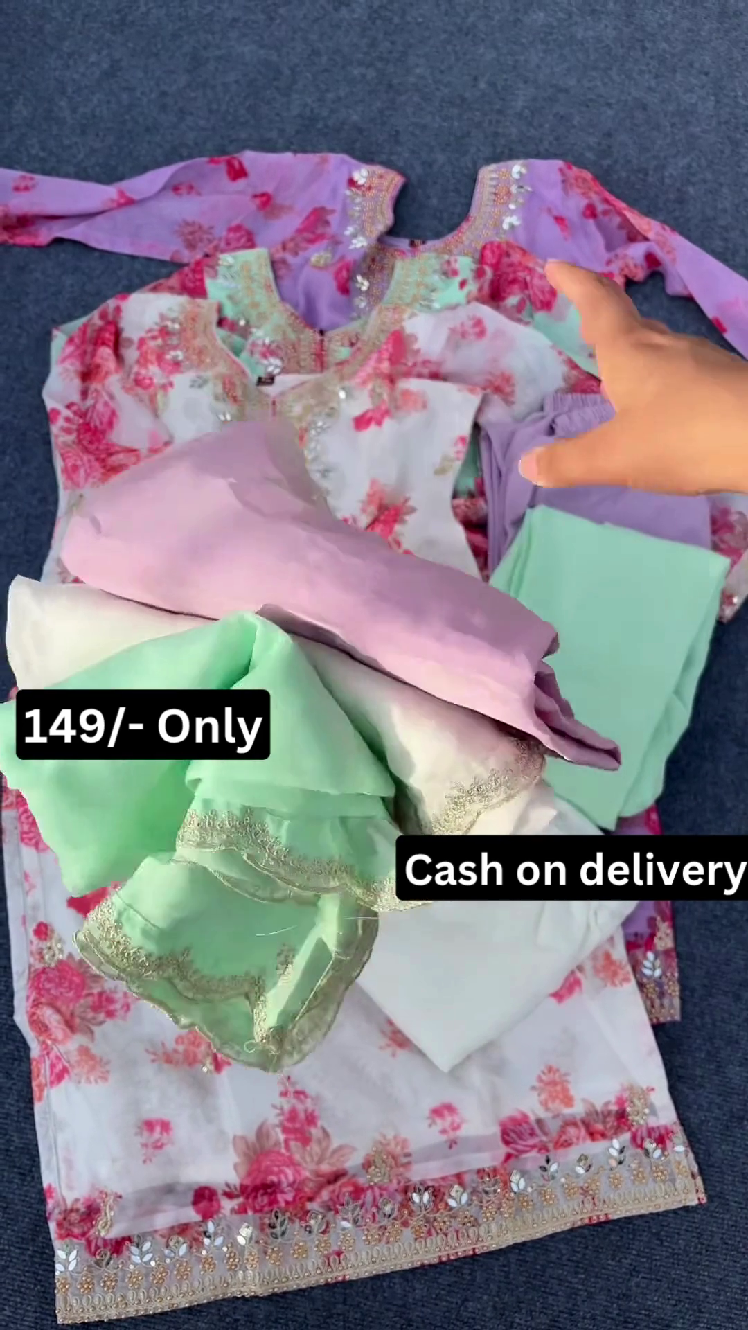 Charming Floral Kurta Set with Soft Pastel Dupatta