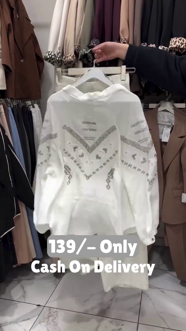 Elegant White Embroidered Co-Ord Set for Modern Casual Style