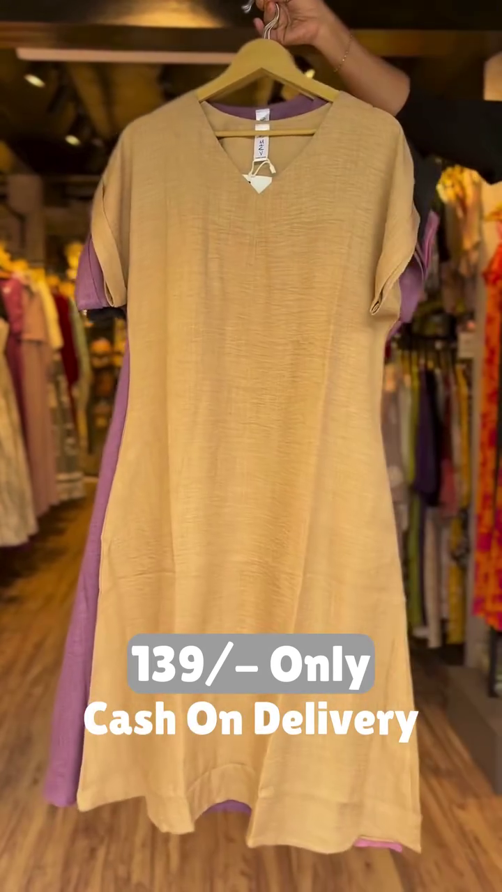 Minimal Mauve Cotton Kurti for Effortless Everyday Style