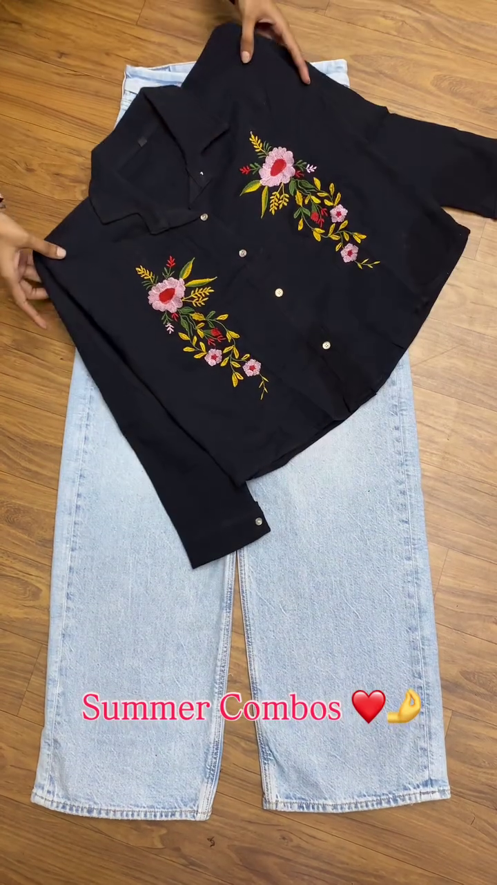 Trendy Pink Top & Denim Combo – Perfect Summer Casual Look