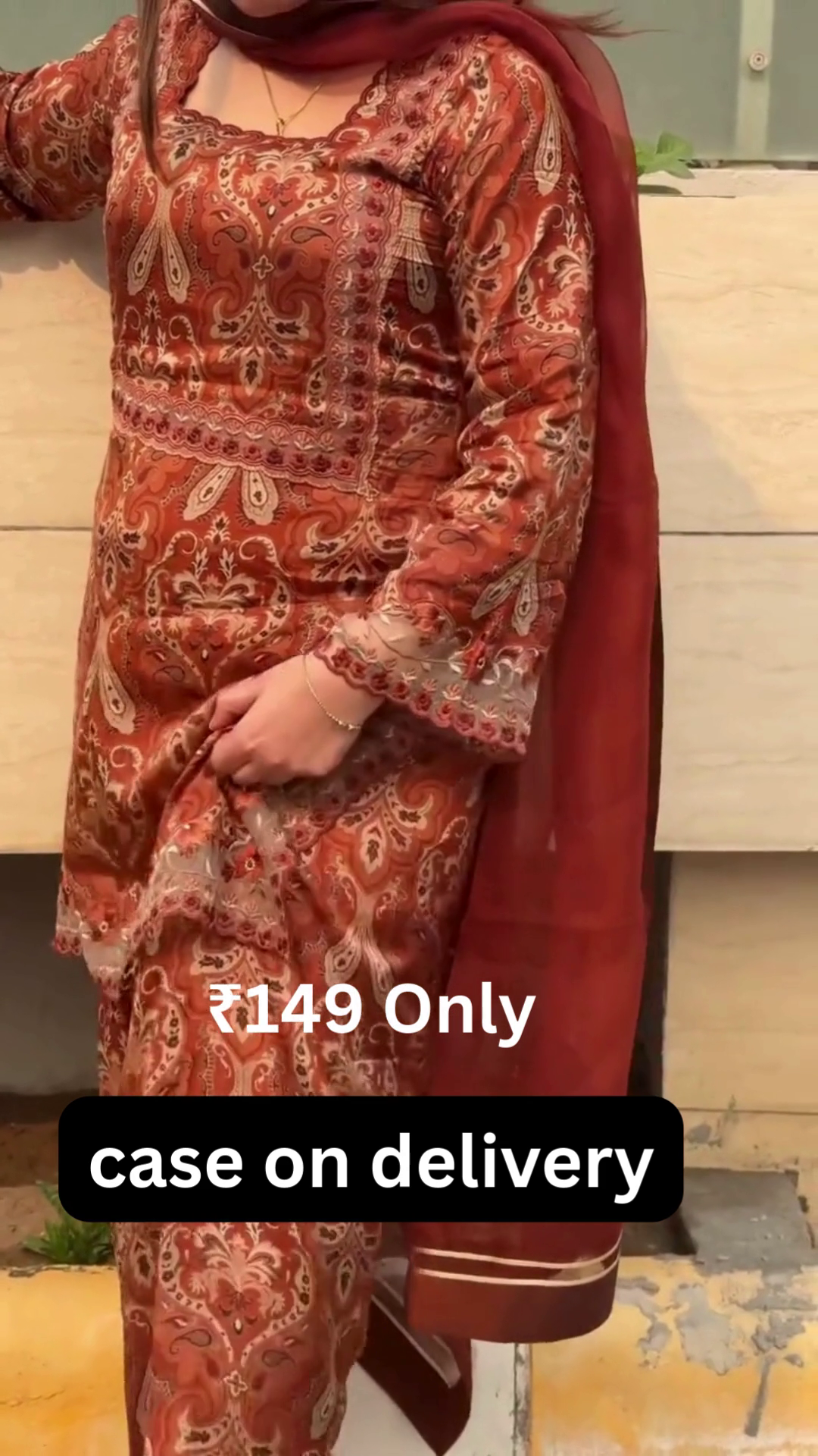 ✨ Traditional Elegance – Printed Kurta Set with Dupatta