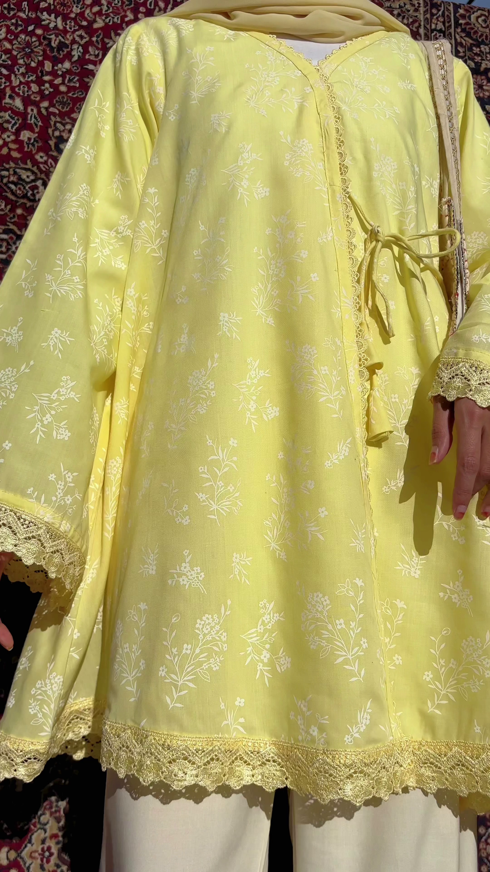 Sunshine Yellow Printed Kurta – Fresh & Feminine Summer Vibes