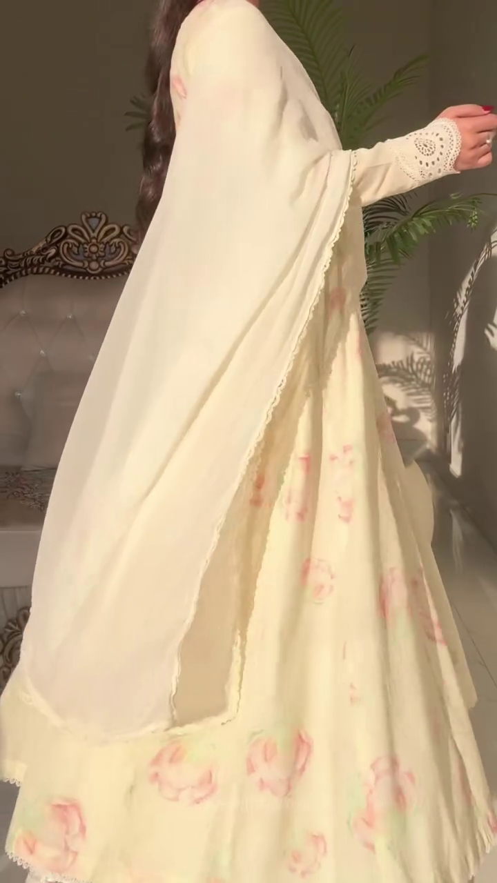 Soft Floral Anarkali – Graceful & Dreamy Ethnic Wear