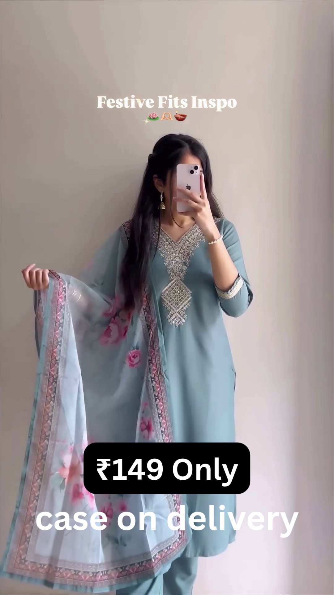 Festive Blue Elegance – Designer Look at Just ₹149