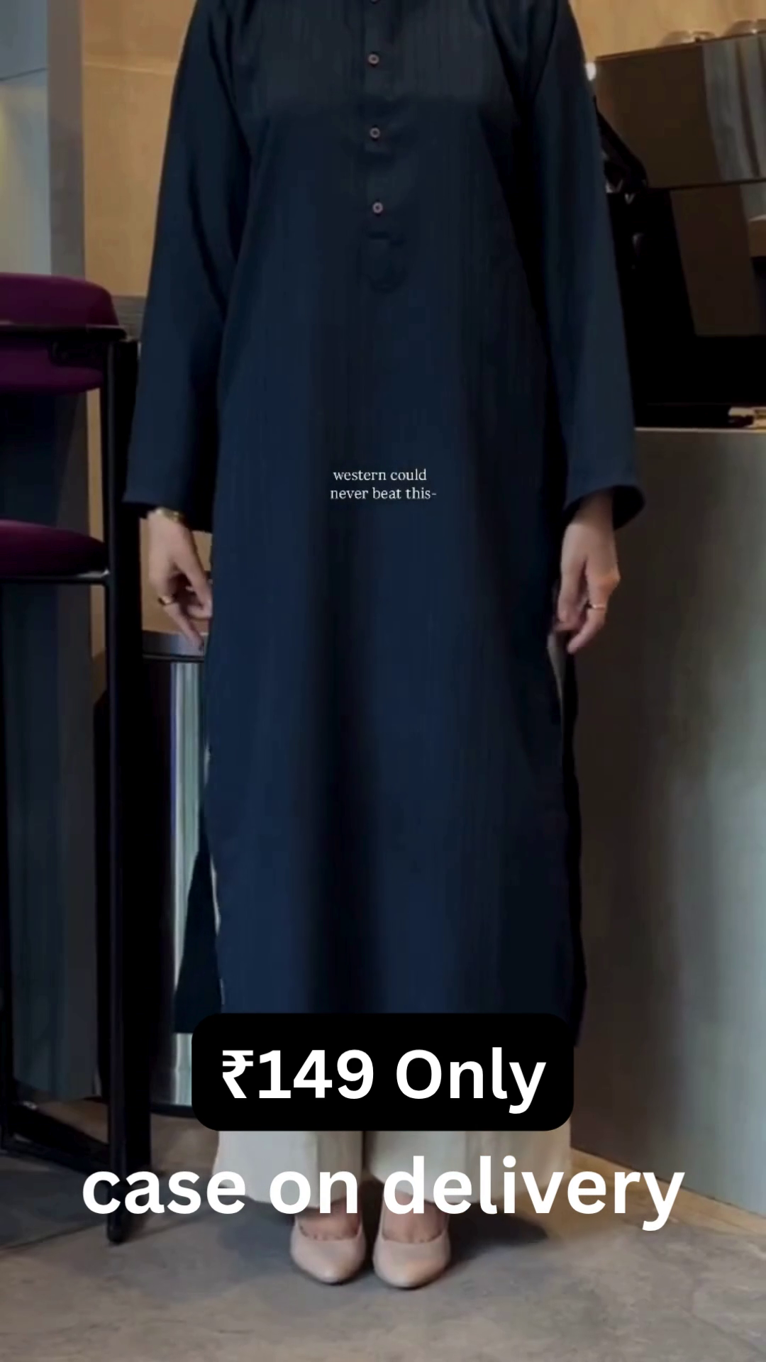 Minimal Navy Kurta – Everyday Elegance at ₹149