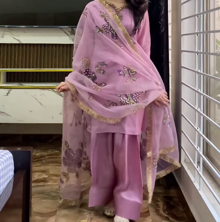 Blush Pink Beauty – Delicate Festive Suit Set